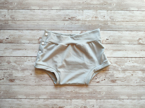 Shorts with snaps for use with Spica cast